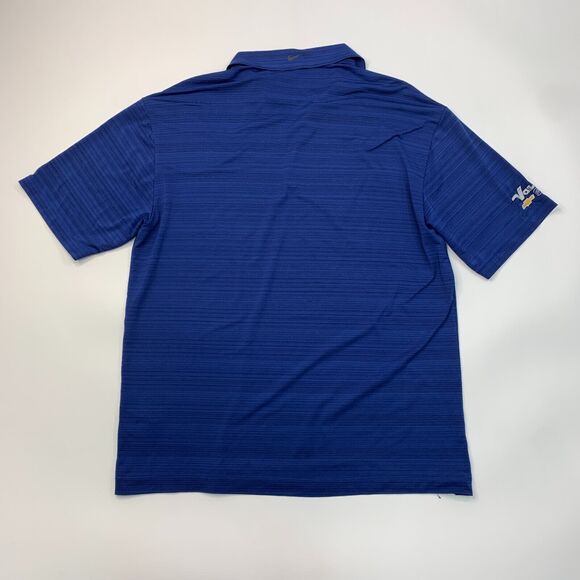 Nike Golf Polo Shirt Men L Large Blue Heather Elite Series Dri Fit Stretch *READ - Picture 3 of 11